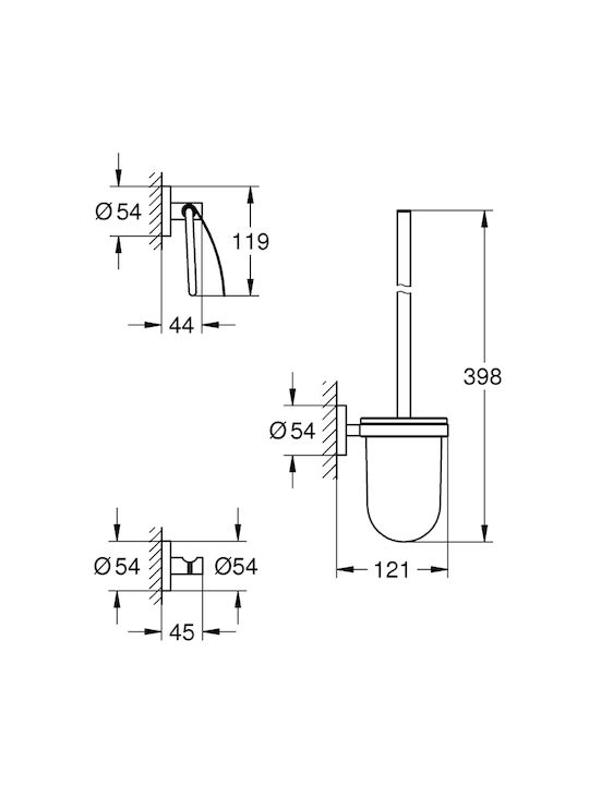 Grohe Essentials Επιτοίχιο Σετ Αξεσουάρ Μπάνιου Μεταλλικό Ασημί 3τμχ Grohe Essentials Επιτοίχιο Σετ Αξεσουάρ Μπάνιου Μεταλλικό Ασημί 3τμχ