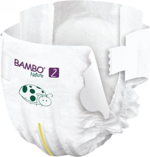 Bambo Nature Πάνες με Αυτοκόλλητο Eco Friendly No. 2 για 3-6kg 30τμχ