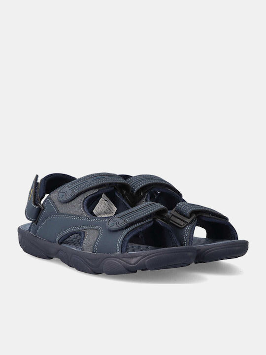 S.Ocean Leder Herrensandalen in Blau Farbe