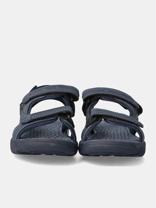 S.Ocean Leder Herrensandalen in Blau Farbe