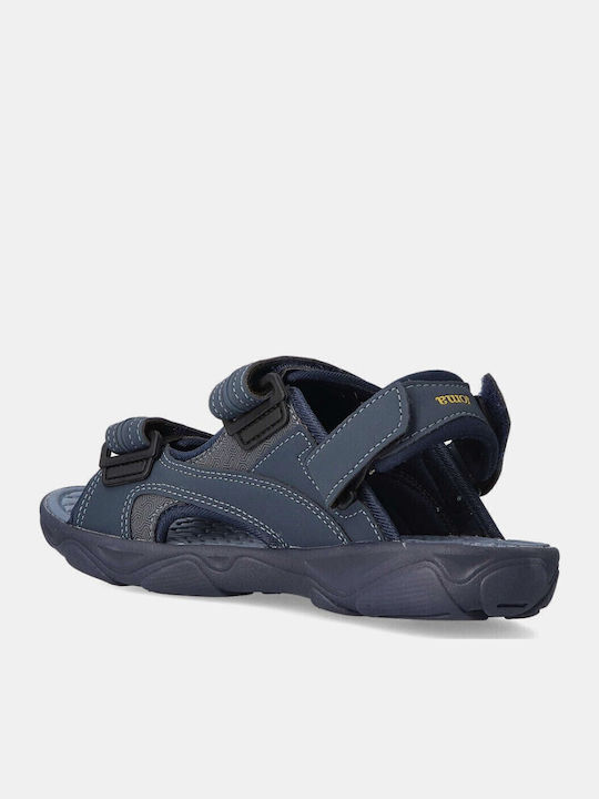 S.Ocean Leder Herrensandalen in Blau Farbe