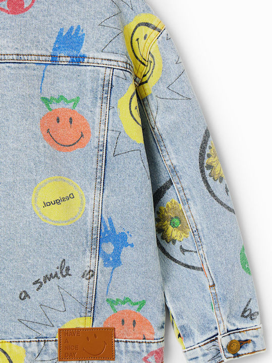 Kids' Denim Jacket Short Blue Africa Girl