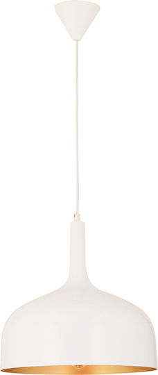 ArteLibre Titu Pendant Light White Bell with Socket E27 30cm
