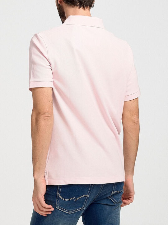 Nautica Ανδρικό T-shirt Polo Ροζ