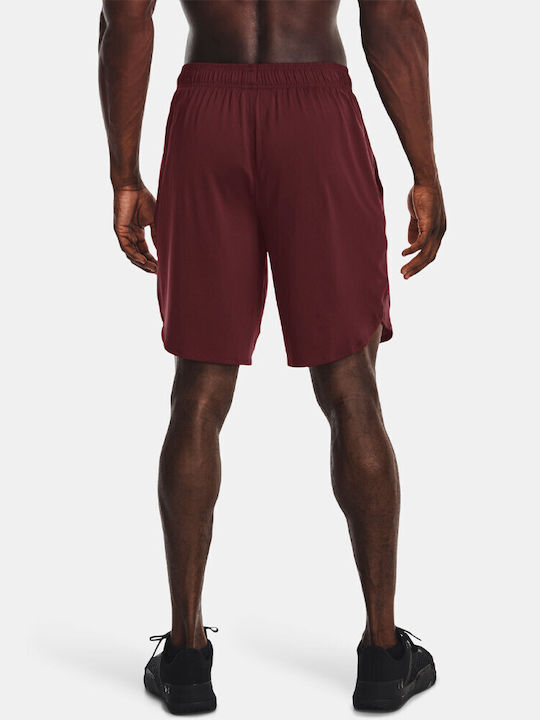 Men's Sports Monochrome Shorts Burgundy