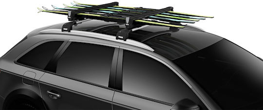 Thule Bare și suporturi pentru schiuri auto Din aluminiu 75buc Potrivite pentru 8 perechi de schiuri sau 4 plăci de snowboard