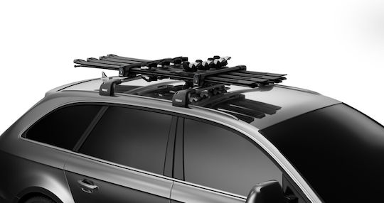 Thule Bare și suporturi pentru schiuri auto Din aluminiu 75buc Potrivite pentru 8 perechi de schiuri sau 4 plăci de snowboard