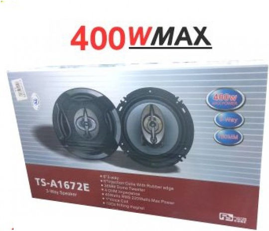 Σετ Ηχεία Αυτοκινήτου 6.5" με 400W RMS (2 Δρόμων)