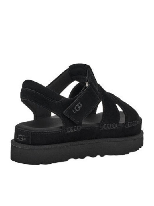 1137890 Women's Flat Sandals with Strap Flatforms in Black Color