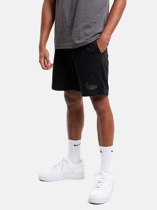 S22-55013 Αθλητική Ανδρική Βερμούδα Regular Fit Μαύρη