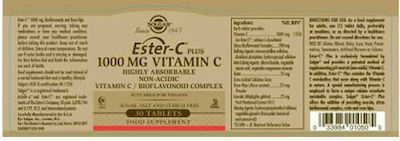 Solgar Vitamin C Vitamin für Stärkung des Immunsystems, die Haut & Antioxidative Wirkung 1000mg 100 veg. Kappen