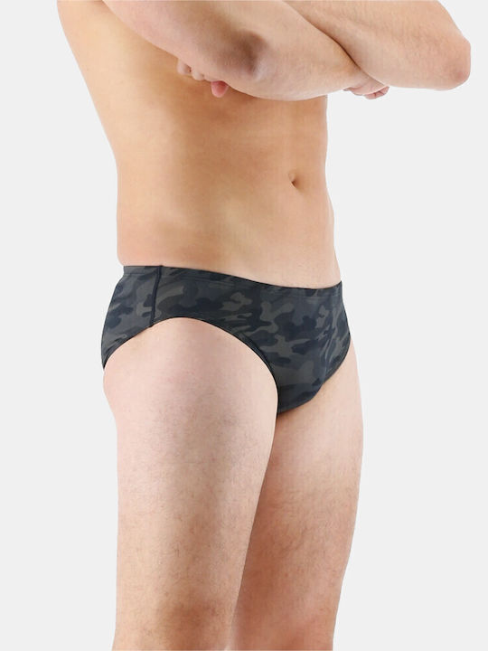 Ανδρικό Μαγιό Slip Μαύρο Camo