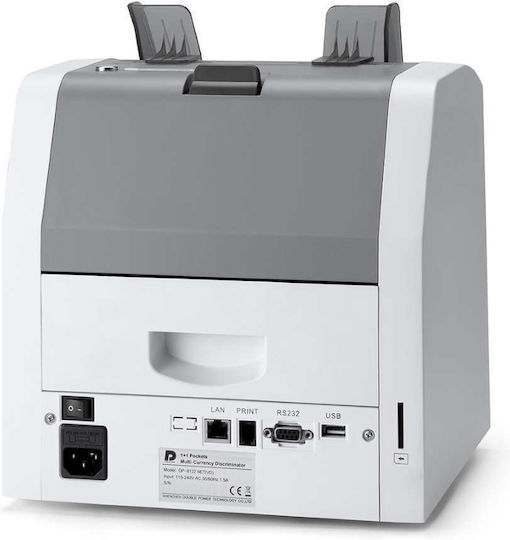 Double Power DP-8122 Money Counter with Mixed Counting Capability and Speed 1200 Banknotes per Minute 2-POCKET
