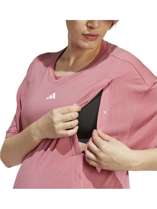 adidas Aeroready Train Αθλητική Μπλούζα Εγκυμοσύνης Ροζ