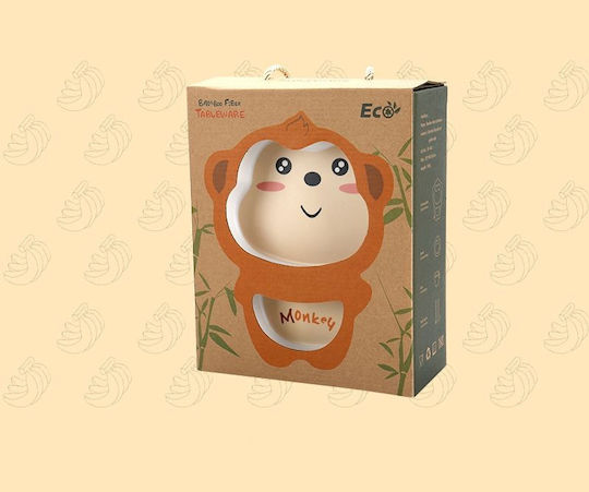 Baby Cloud Σετ Φαγητού Μαϊμού από Bamboo Μπεζ 5τμχ