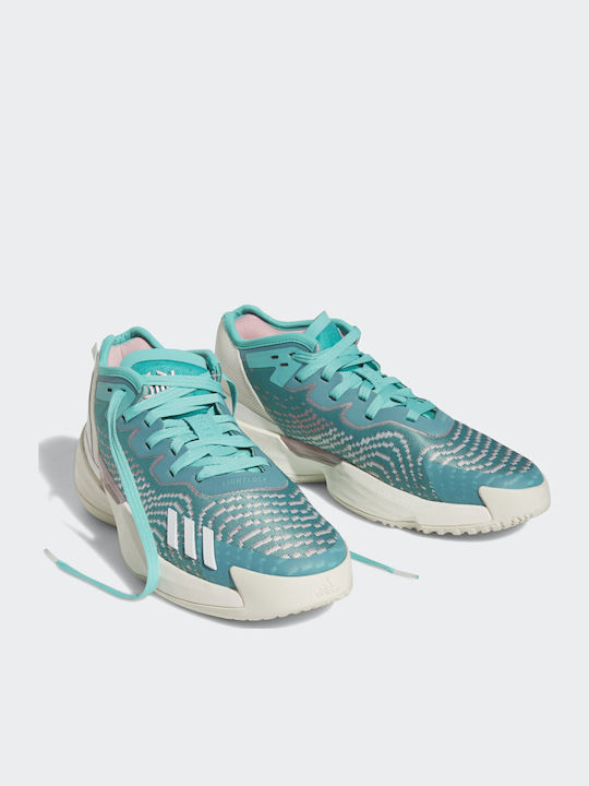 D.O.N. Issue 4 cu talpă joasă Pantofi de baschet Semi Mint Rush / Wonder Mauve / Off White