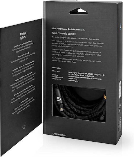 Nedis 5m TOS male Optical Cable Gray (CATB25000GY50)