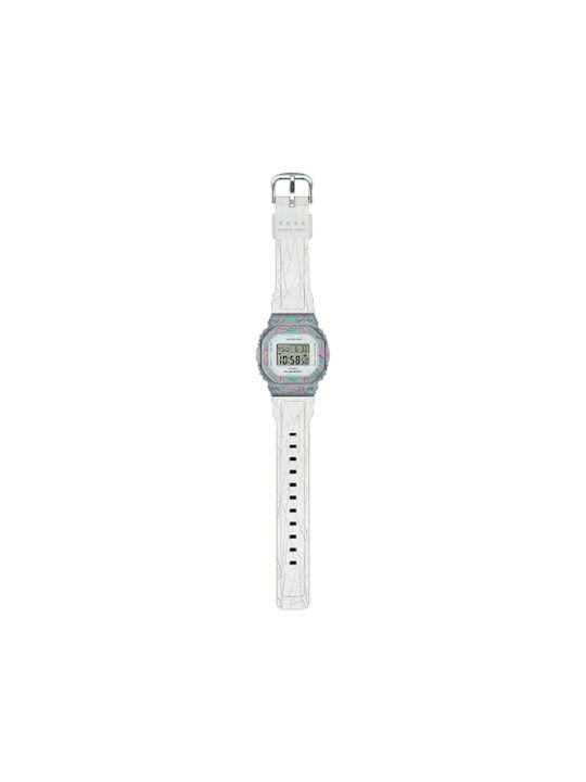Casio G-Shock Digital Uhr mit Weiß Kautschukarmband