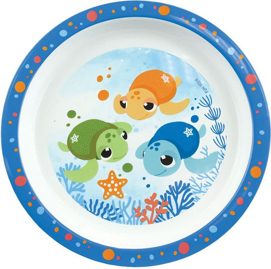 Ango Feeding Set Ma Petit Carapace made of Plastic Blue 3pcs for 6+ months