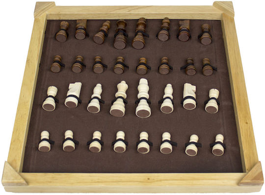 Pokeritems Σκάκι από Ξύλο με Πιόνια 40x40cm