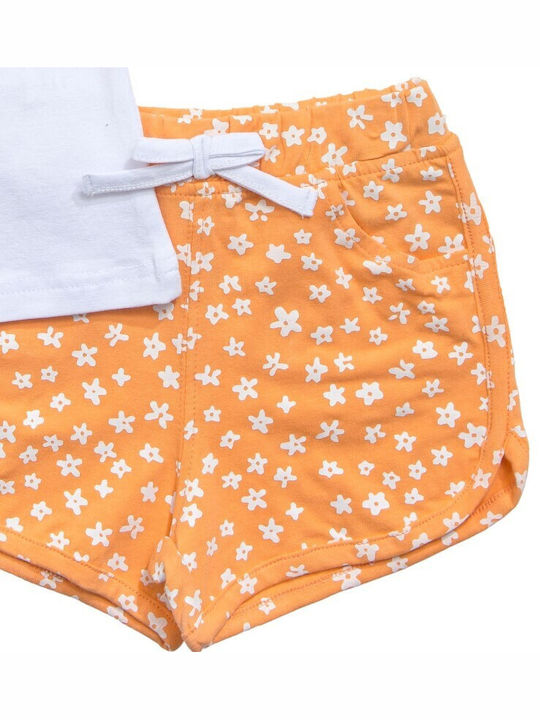 Funky Kids Set with Shorts Summer 2pcs White