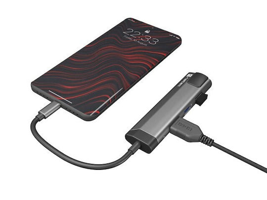 Natec Multiport Fowler Go USB-C Stație de andocare cu HDMI Ethernet Negru