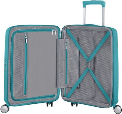 American Tourister Soundbox Spinner Cabin Suitcase H55cm Turquoise Tonic