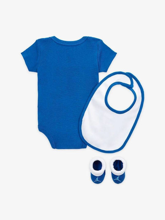 Jordan Baby Bodysuit Set Short-Sleeved with Accessories Blue 3pcs