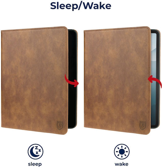 Rosso Element Flip Cover Δερματίνης Καφέ (iPad 2022 10.9'')