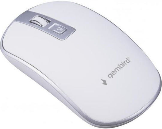 Gembird MUSW-4B-06-WS Ασύρματο Ποντίκι White/Silver