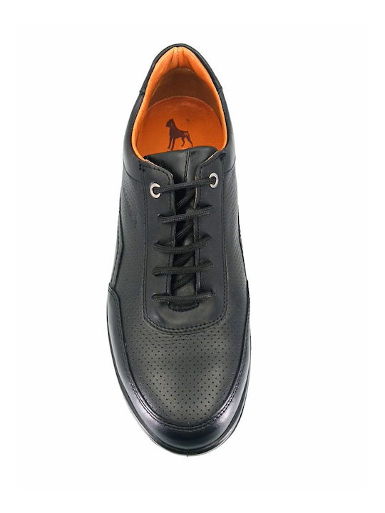 Leder Herren Freizeitschuhe Schwarz