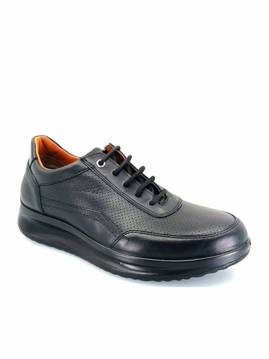 Leder Herren Freizeitschuhe Schwarz