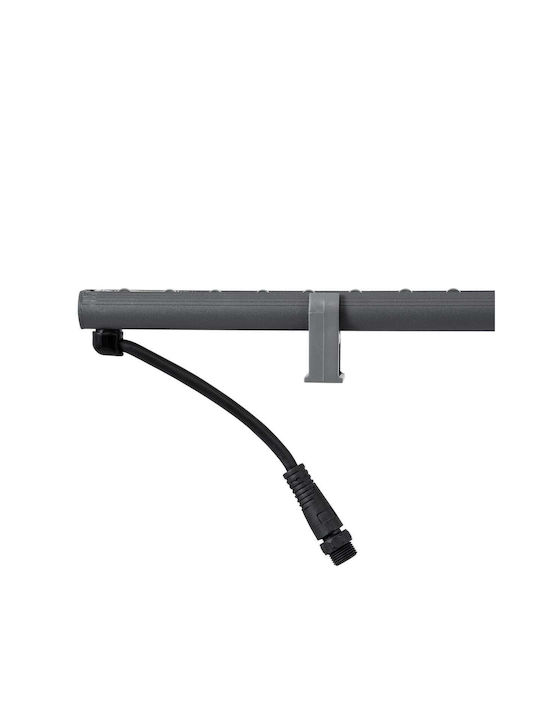 GloboStar Stellar Lampă De Podea Pentru Exterior LED Mașină De Spălat Pe Perete 12W Cu Lumină Alb Cald IP67 Gri