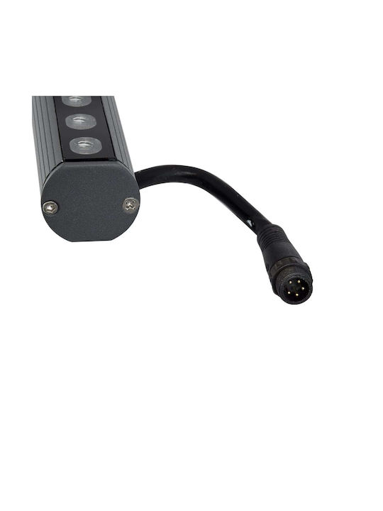 GloboStar Washerstellar Lampă De Podea Pentru Exterior LED Mașină De Spălat Pe Perete 12W RGBW IP67 Gri