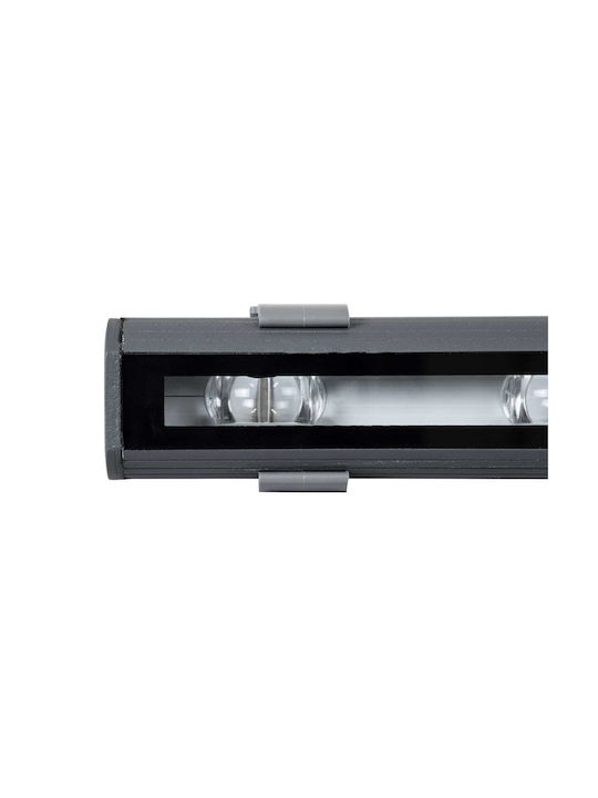 GloboStar Window-Bari Außenstehlampe LED Wall Washer 12W mit Blauem Licht IP67 Graue