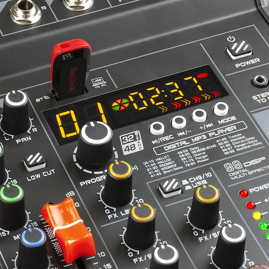 Vonyx VM-KG06 172.594 Analog Mixer 6 Channels with Phantom Power & 3 XLR Inputs & Bluetooth