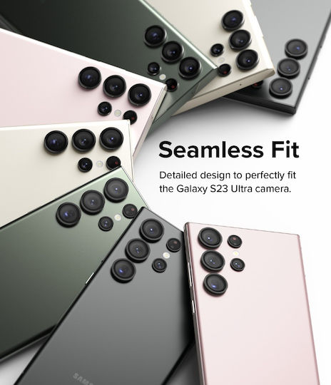 Ringke Протектор за камера Закалено стъкло Черен за Galaxy S23 Ultra