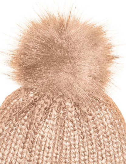Pom Pom Beanie Feminin Căciulă în culoarea Bej