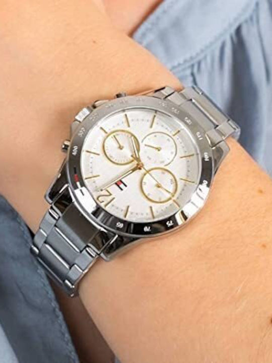 Tommy Hilfiger Haven Women's Watch Chronograph with Silver Metal Bracelet