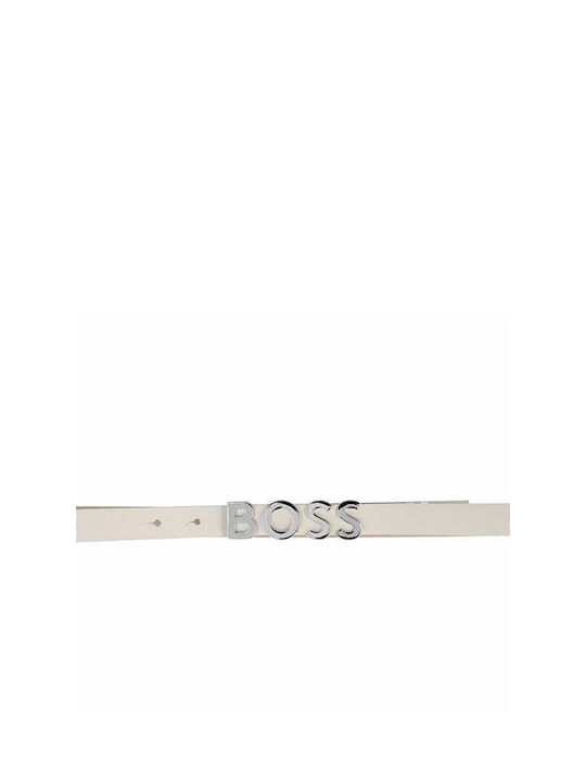 Hugo Boss Leather Women's Belt Beige