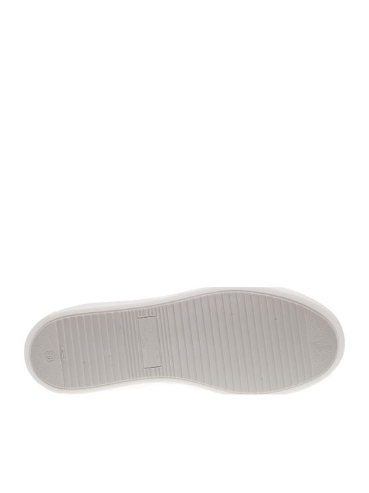 Leather Women's Loafers in White Color