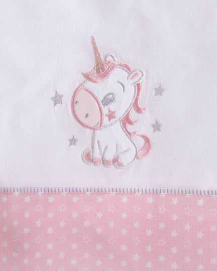 Rythmos Blanket Cot Unicorn Waffle White 120x150cm