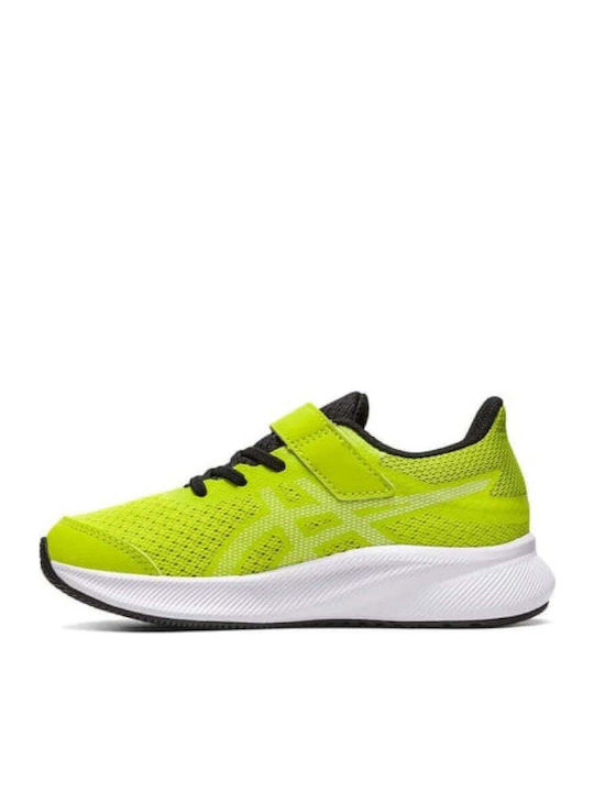 Patriot 13 Kids Sports Shoes Running with Hoop & Loop Closure Lime Zest / White