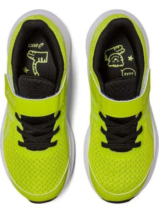 Patriot 13 Kids Sports Shoes Running with Hoop & Loop Closure Lime Zest / White