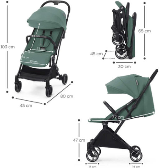 Kinderkraft Indy 2 Cărucior pentru Bebeluși Potrivit pentru Nou-născut Sea Green