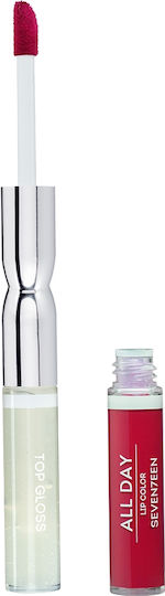 Seventeen All Day Lip Color & Top Gloss Υγρό Κραγιόν Metallic 72 10ml