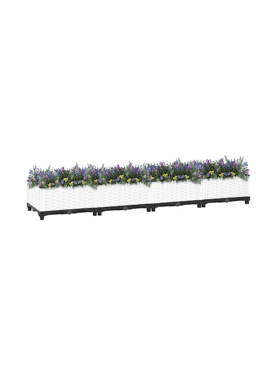 vidaXL Planter Box 160x23cm in White Color 153307