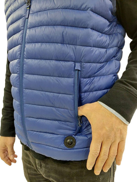 Sleeveless Jacket Puffer Blue