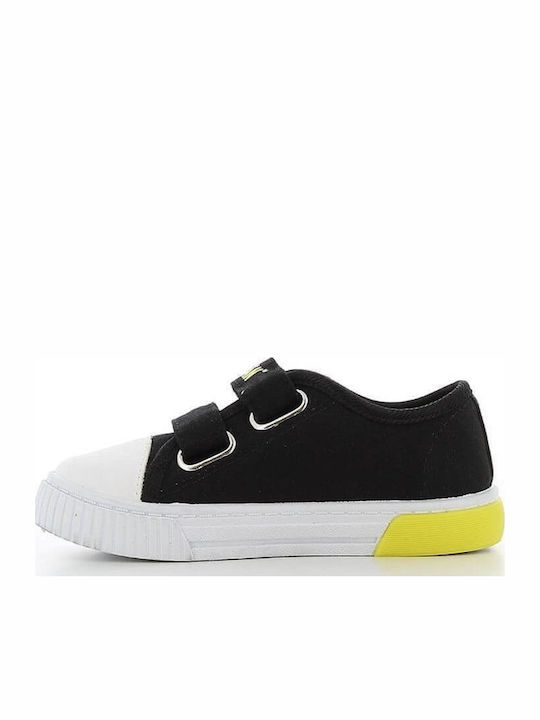 Παιδικά Sneakers με Σκρατς & Φωτάκια Μαύρα