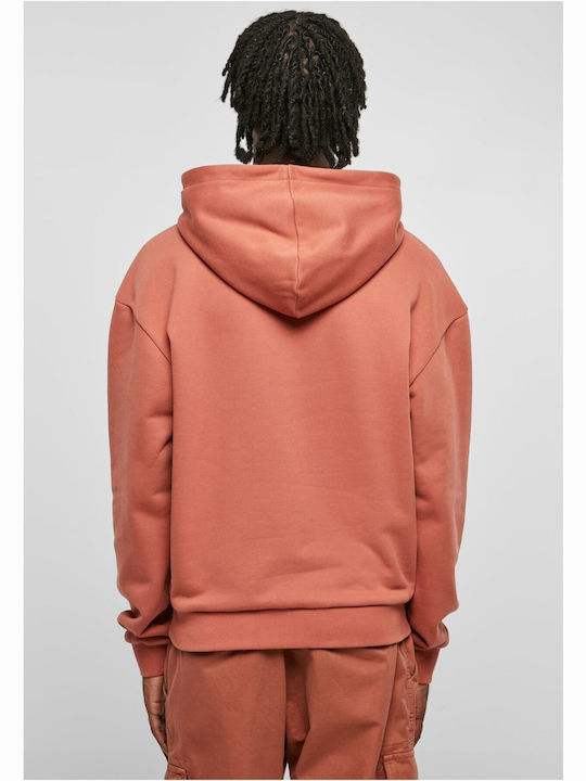 Urban Classics Men's Sweatshirt with Hood and Pockets Terracotta